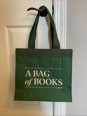 Barnes & Noble A Bag of Books Green Canvas Tote Bag
